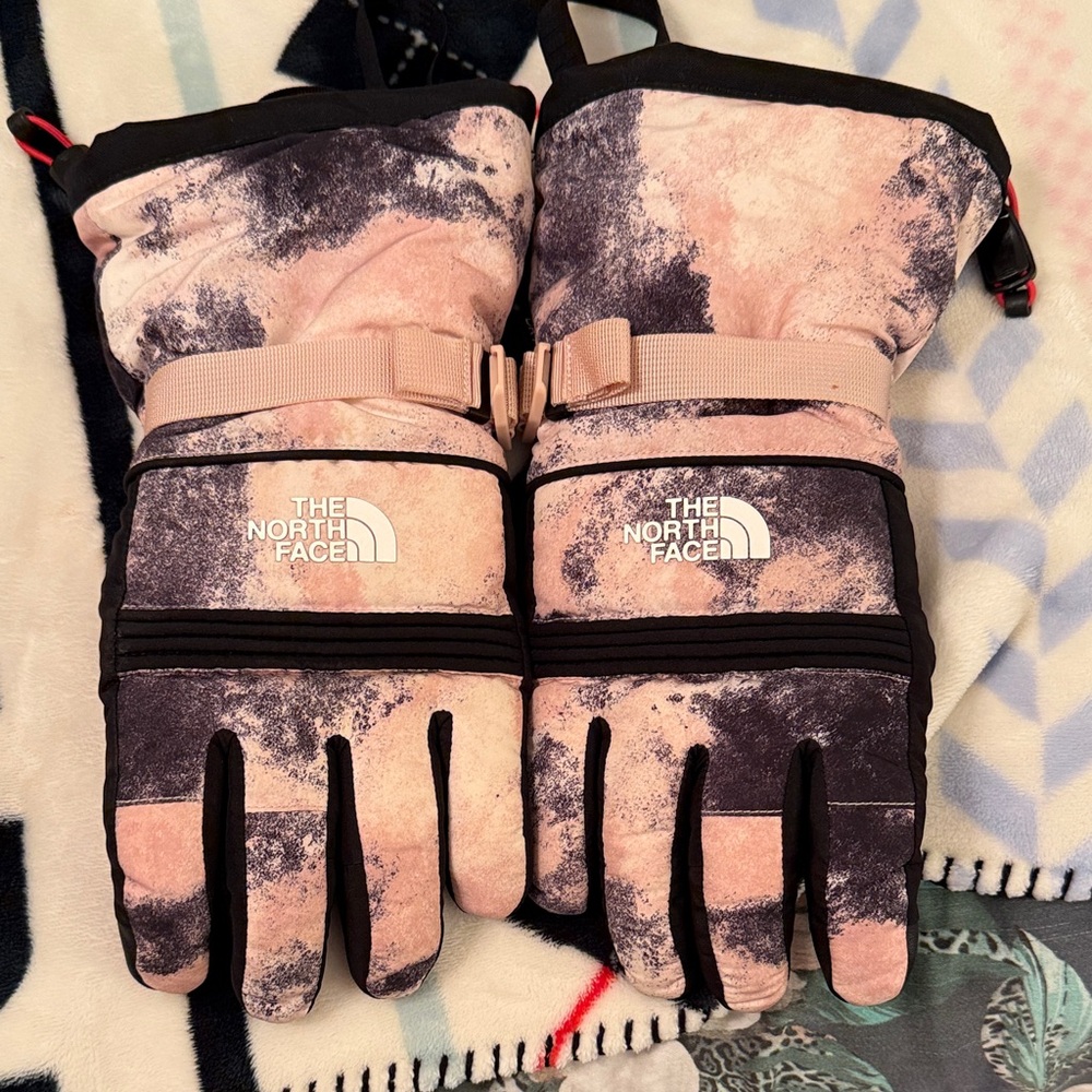 The North Face Pink and Black Winter Gloves - Picture 2 of 5